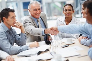 Older worker handshake