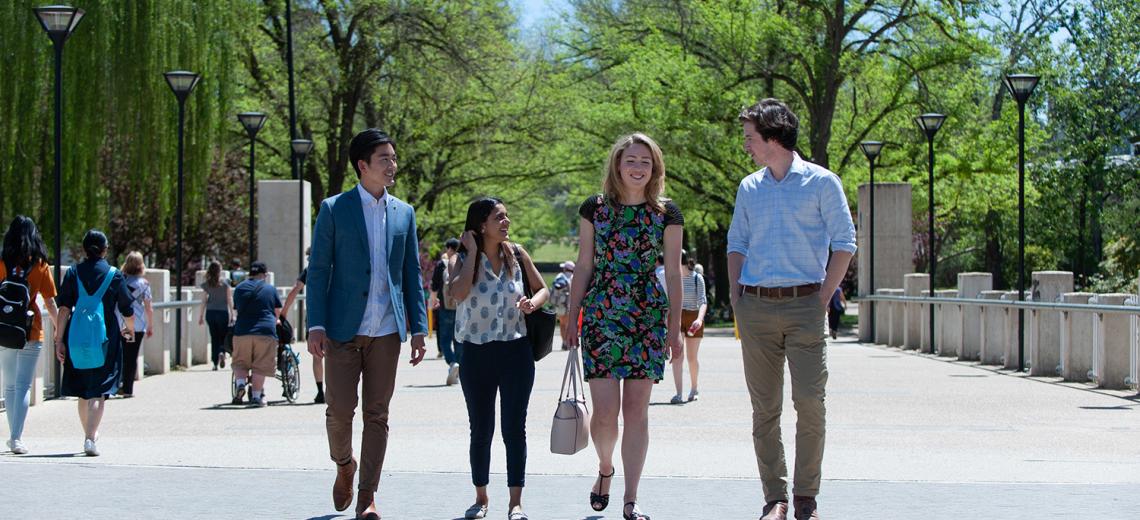 New students walking in Kambri